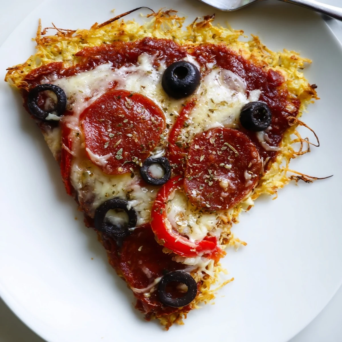 Sliced Keto Pizza With Crispy Low Carb Crust served hot with oregano sprinkle  