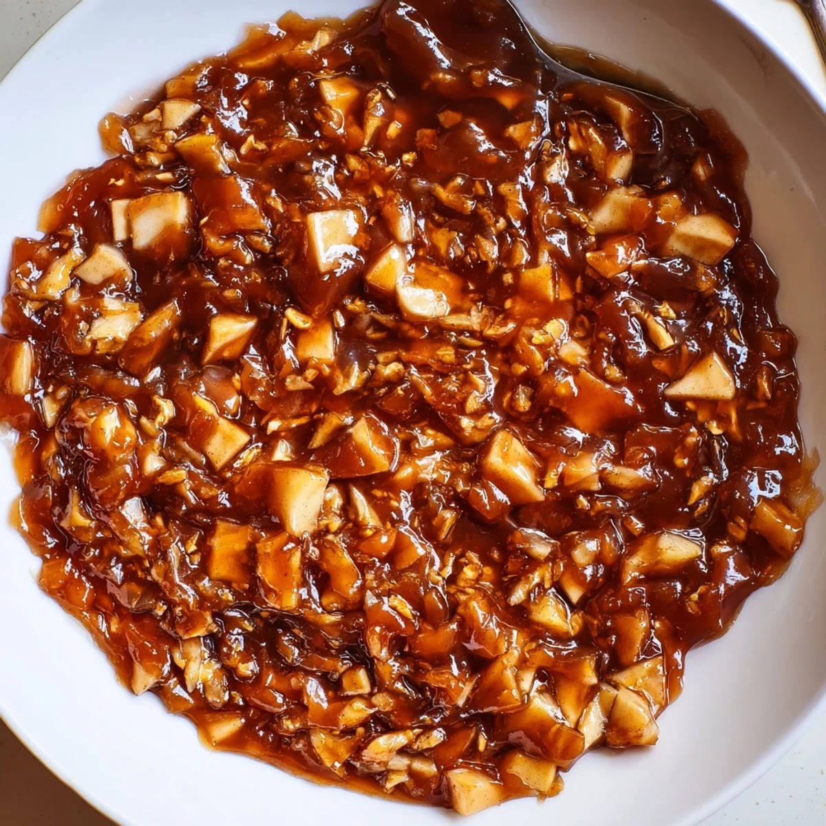 Mason jars of Fall Caramel Apple Jam glistening, amber spread visible