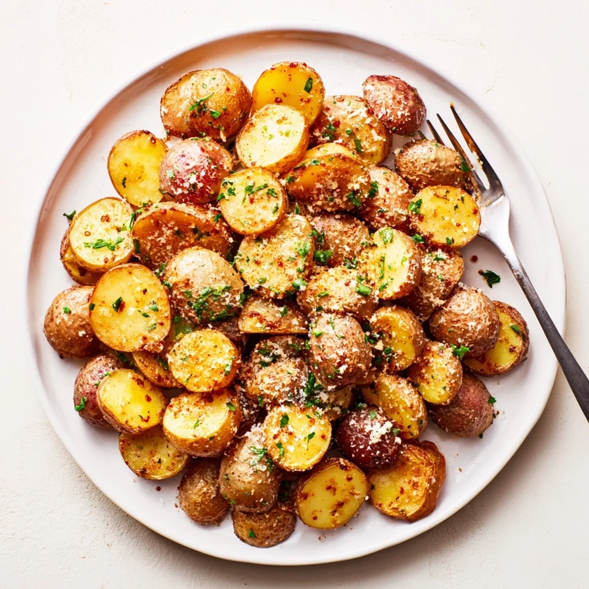 Grilled Potatoes Recipe on skewers, charred edges, warm garlic aioli suggested.