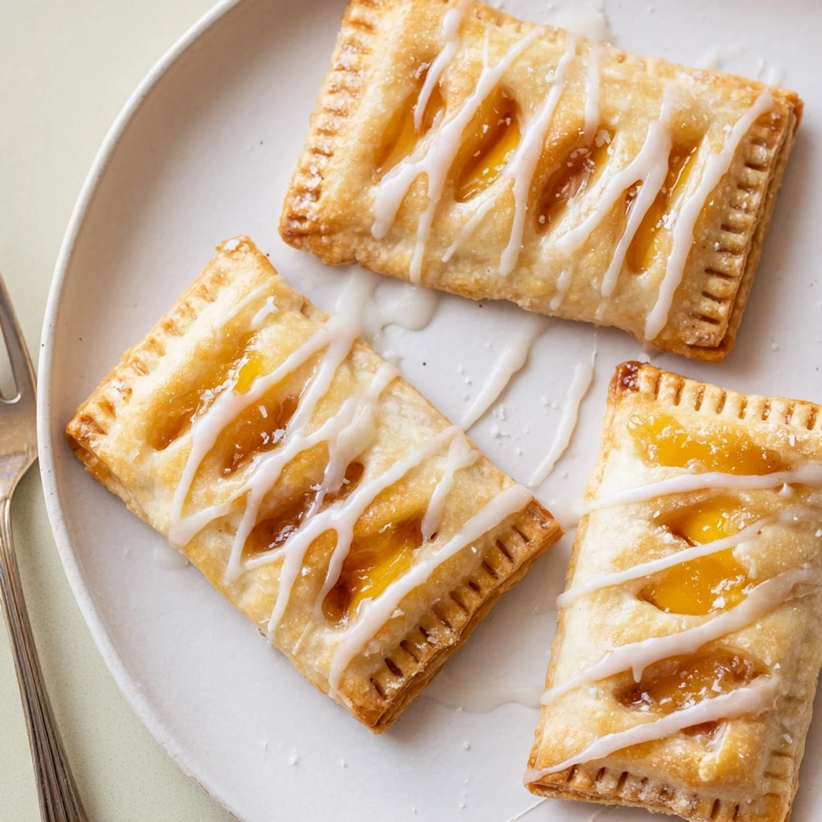 Homemade Peach Pop Tarts Classic cooling on rack, peach-scented steam.