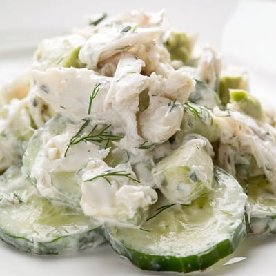 Cucumber Salad With Crab Meat