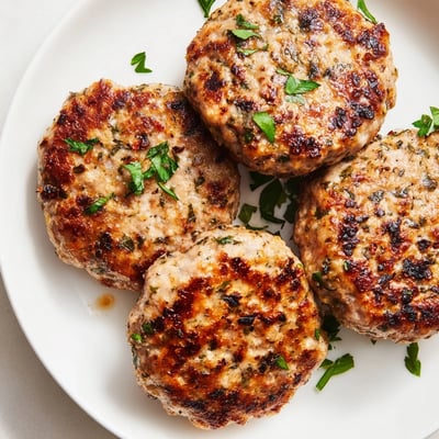 Homemade ground turkey sausage seasoned with sage and paprika on a plate