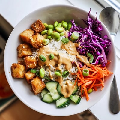 Crispy Tofu Rice Bowl